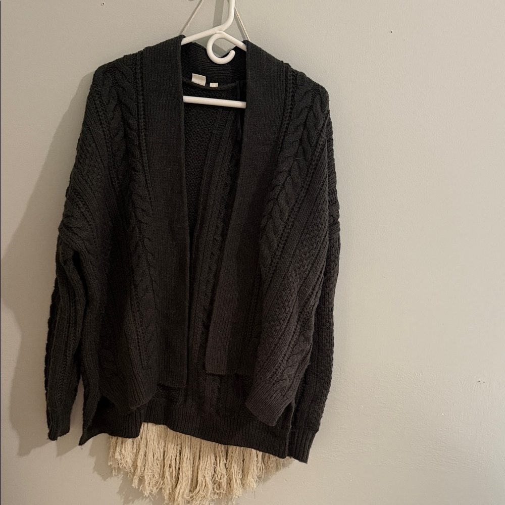 GAP Black Cable Knit Cardigan